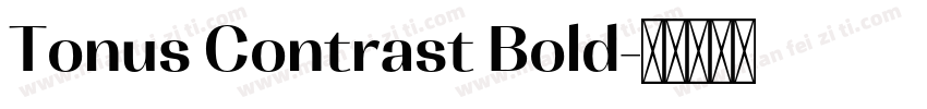 Tonus Contrast Bold字体转换